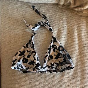 ROXY SWIM reversible B&W bikini top